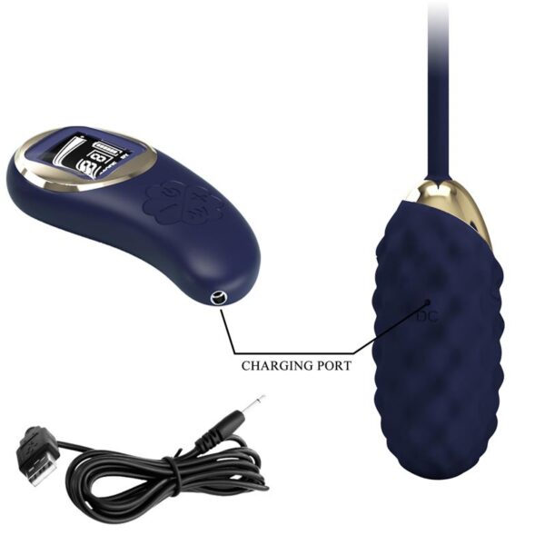 Vivian Huevo Vibrador con Control Remoto con Pantalla Digital Azul