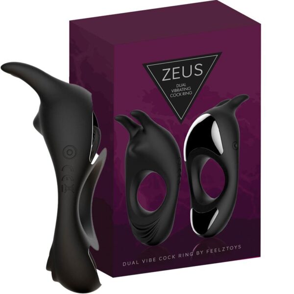 Zeus Anillo Vibrador para el Pene Doble