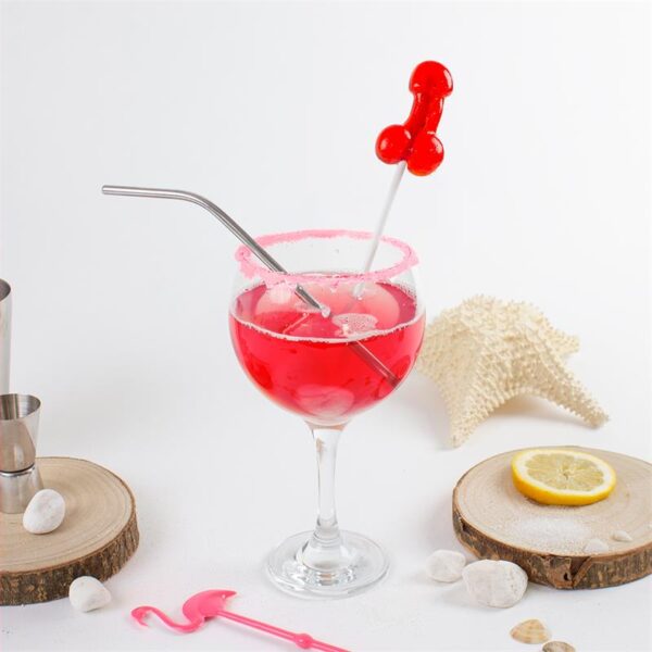 Piruleta de Pene Sabor Daiquiri de Fresa con Alcohol - Imagen 3