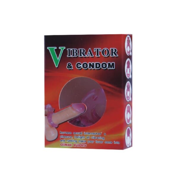 Baile Anillo Vibrador con Preservativo Color Rosa - Imagen 3