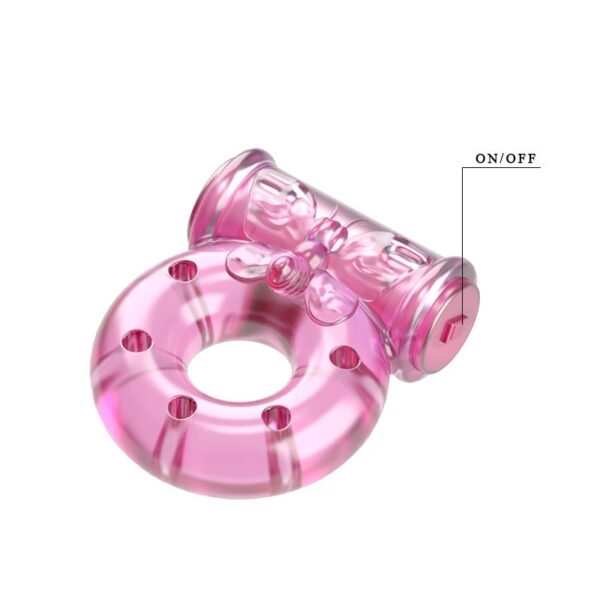 Baile Anillo Vibrador con Preservativo Color Rosa - Imagen 5