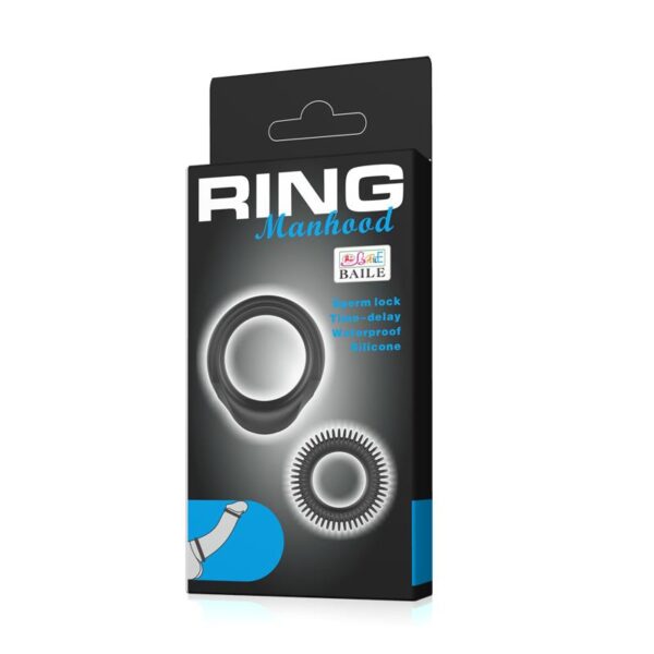 Manhood Set de 2 Anillo para el Pene - Imagen 4