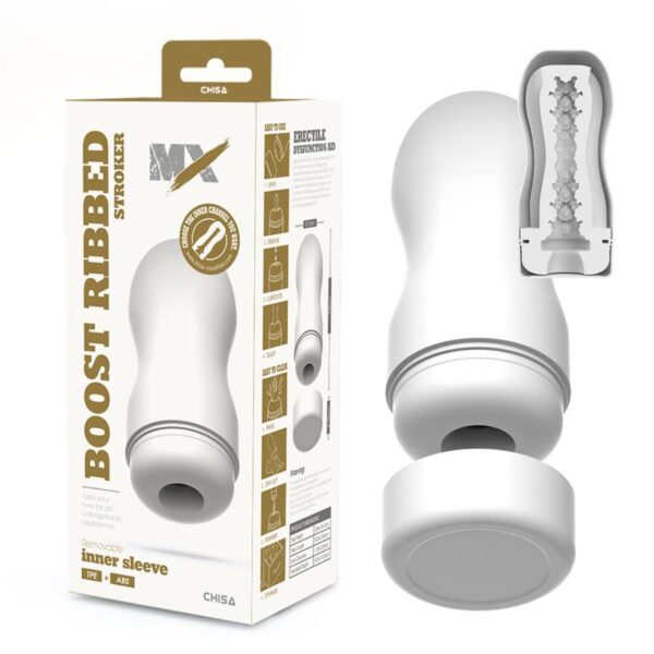 Boost Ribbed Stroker Masturbador Masculino - Imagen 7