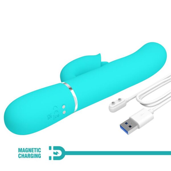 Gigi Vibrador con Licking y Thumping Turquesa - Imagen 6