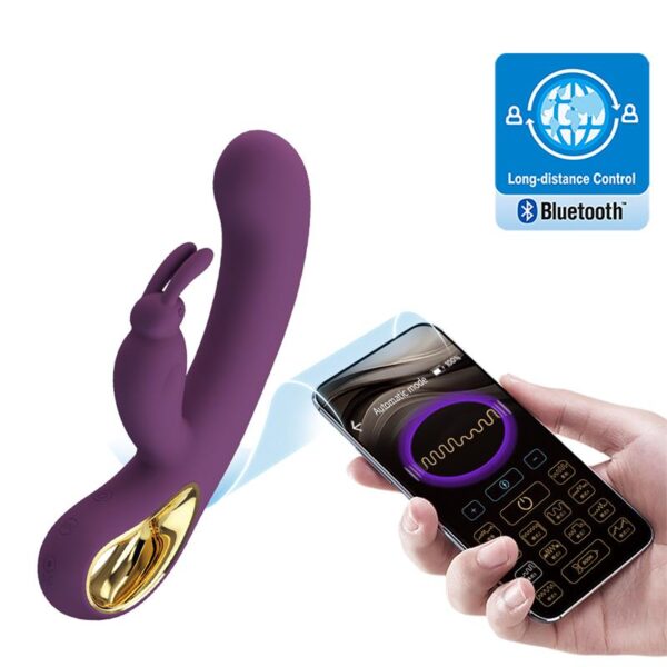 Liam Vibrador Punto G Silicona  con APP Morado - Imagen 4