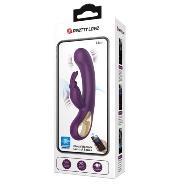 Liam Vibrador Punto G Silicona  con APP Morado - Imagen 7