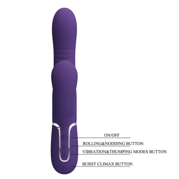 Mariana Vibrador 4 en 1 Silicona Morado - Imagen 4