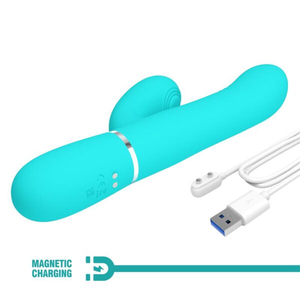 Mariana Vibrador 4 en 1 Silicona Turquesa - Imagen 7
