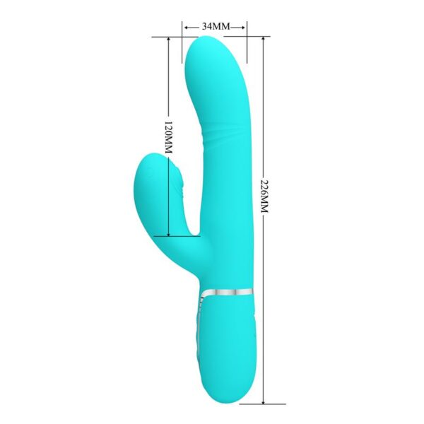 Mariana Vibrador 4 en 1 Silicona Turquesa - Imagen 11