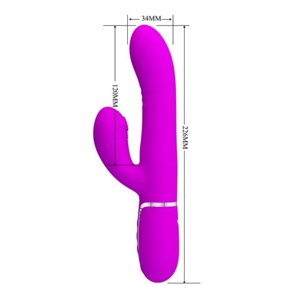 Mariana Vibrador 4en1 Silicona Fucsia - Imagen 4