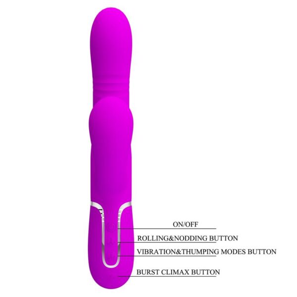 Mariana Vibrador 4en1 Silicona Fucsia - Imagen 7