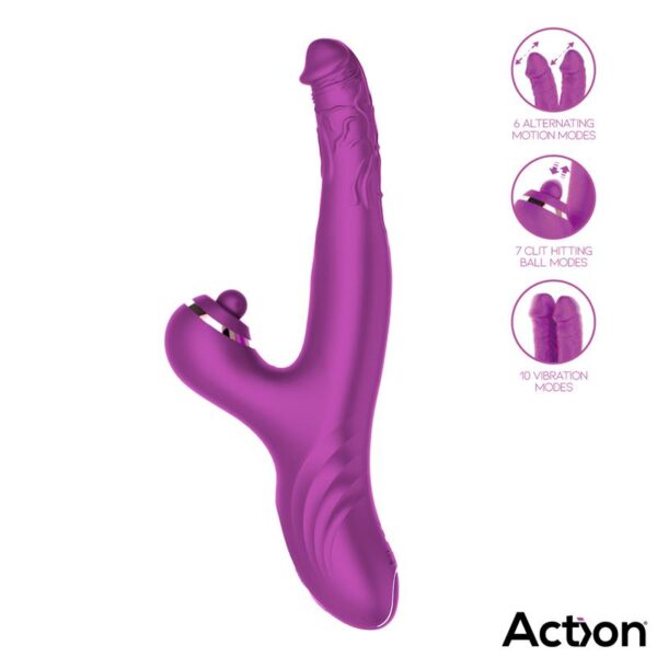 Nico Vibrador con Dildos Alternantes y Bola Percutora 4 Motores - Imagen 3