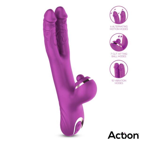 Nico Vibrador con Dildos Alternantes y Bola Percutora 4 Motores - Imagen 5