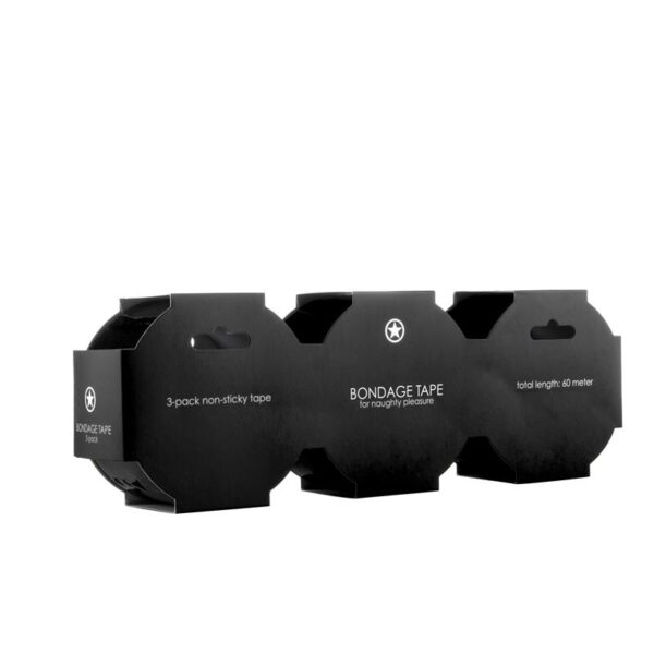 Shots Ouch! Pack de 3 de Cinta de Bondage Color Negro - Imagen 3