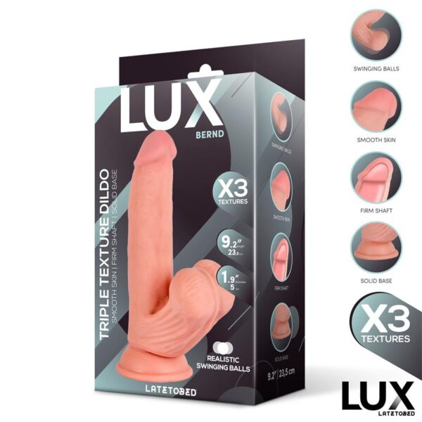 Bernd Dildo Triple Densidad con Testículos Oscilantes 9.2 - Imagen 7