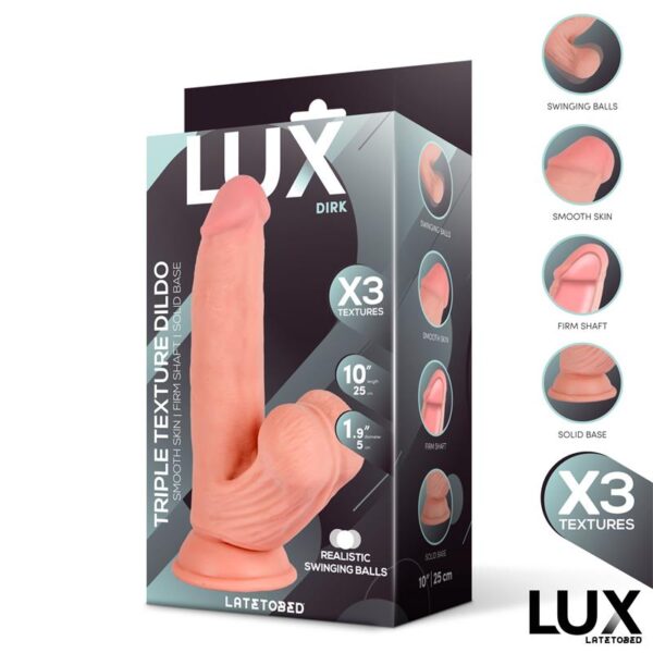 Dirk Dildo Triple Densidad con Testículos Oscilantes 10 - Imagen 4