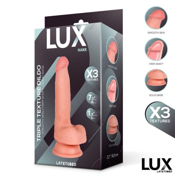 Hans Dildo Triple Densidad con Testículos 7.2 - Imagen 7
