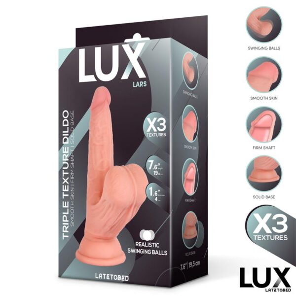 Lars Dildo Triple Densidad con Testículos Oscilantes 7.6 - Imagen 4