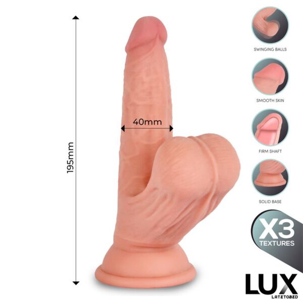 Lars Dildo Triple Densidad con Testículos Oscilantes 7.6 - Imagen 5