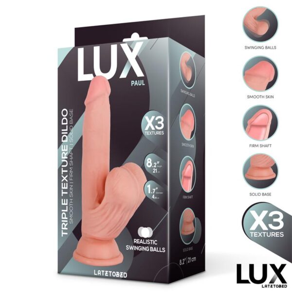 Paul Dildo Triple Densidad con Testículos Oscilantes 8.2 - Imagen 4