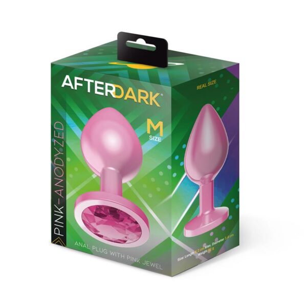 Plug Anal Anodizado Rosa con Joya Talla M - Imagen 3