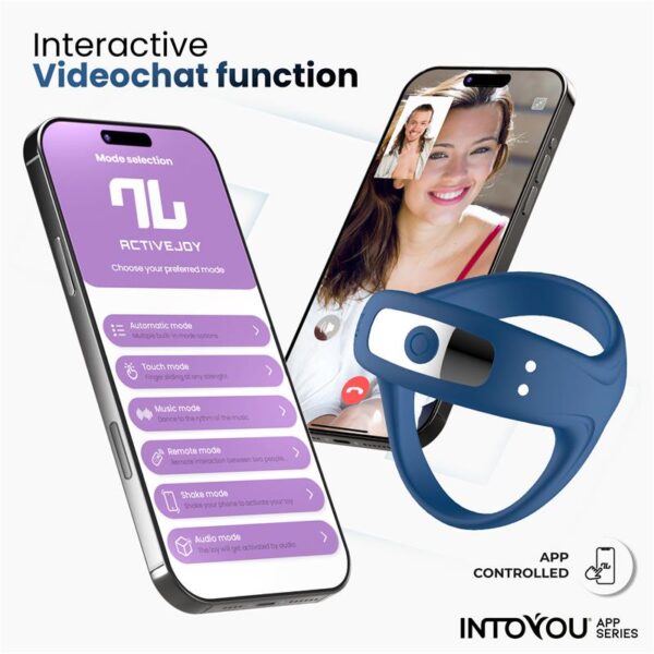 Rank Anillo Vibrador con App Azul - Imagen 6