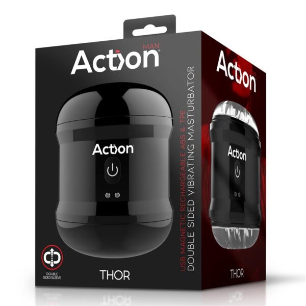Thor Masturbador con Vibración Doble Orificio - Imagen 3